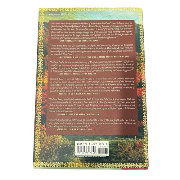 Beyond Jefferson’s Vineyard hardback book by Richard G. Leahy - Picture 5 of 6